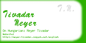 tivadar meyer business card